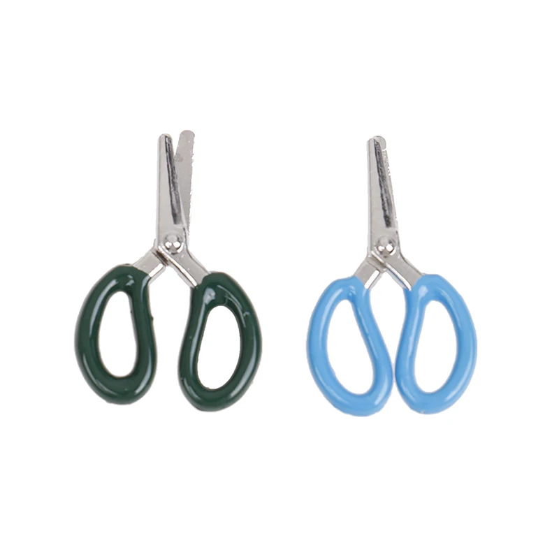 Dollhouse Mini Metal Scissors 1:12 Miniature Dolls House Simulation Furniture Model Toys Accessories