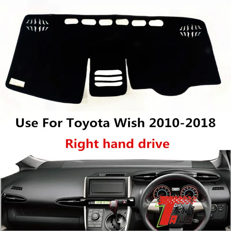 

TAIJS factory high quality Suede dashboard cover for Toyota Wish 2010-2018 Right-hand drive hot selling