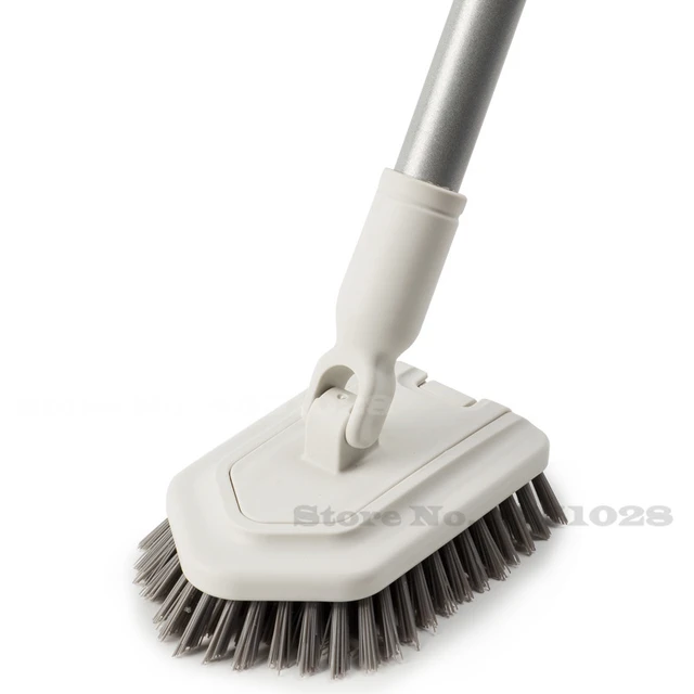 Floor Scrub Brush with Long Handle Stiff Bristle Brush Scrubber