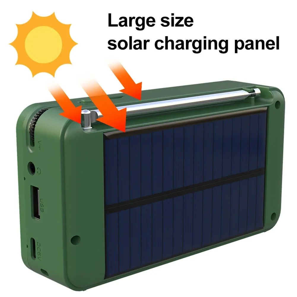 1200mAh Bluetooth DAB Digital Radio Receiver Lightweight Rechargeable Portable Radios Home Broadcast Audio Speaker Music Player