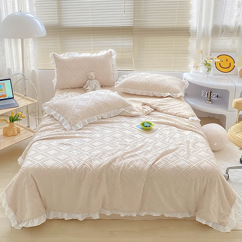 Washed Cotton Craft Style Cut Flower Summer Quilt Lace Air Conditioner