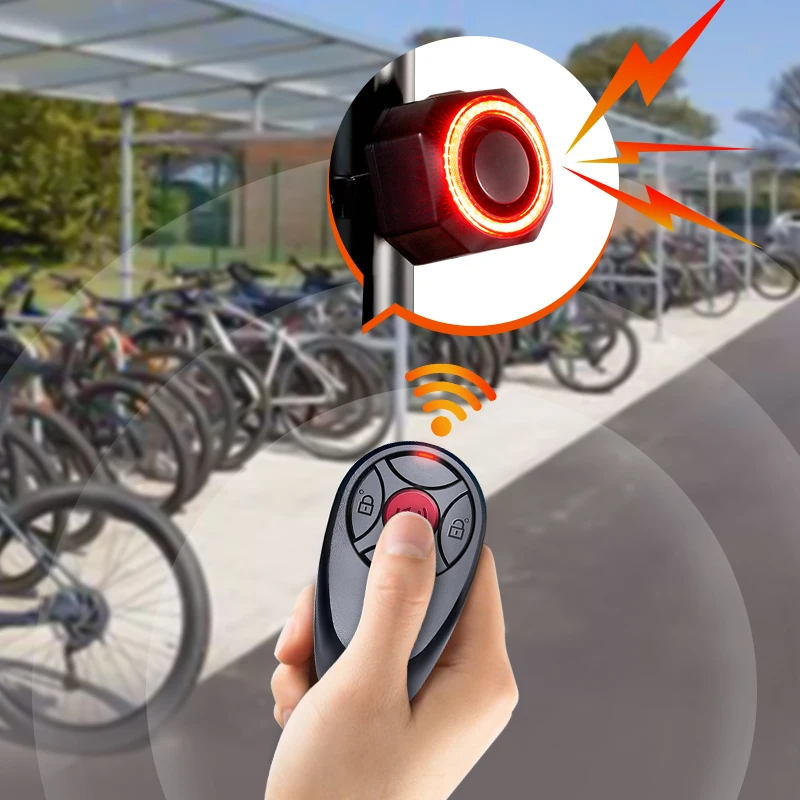 SF33R Flashing Warning Lights Cycling Safety Smart Bike Tail Light for Cargo Rack Anti-theft Bike Tail Light Alarm Waterproof