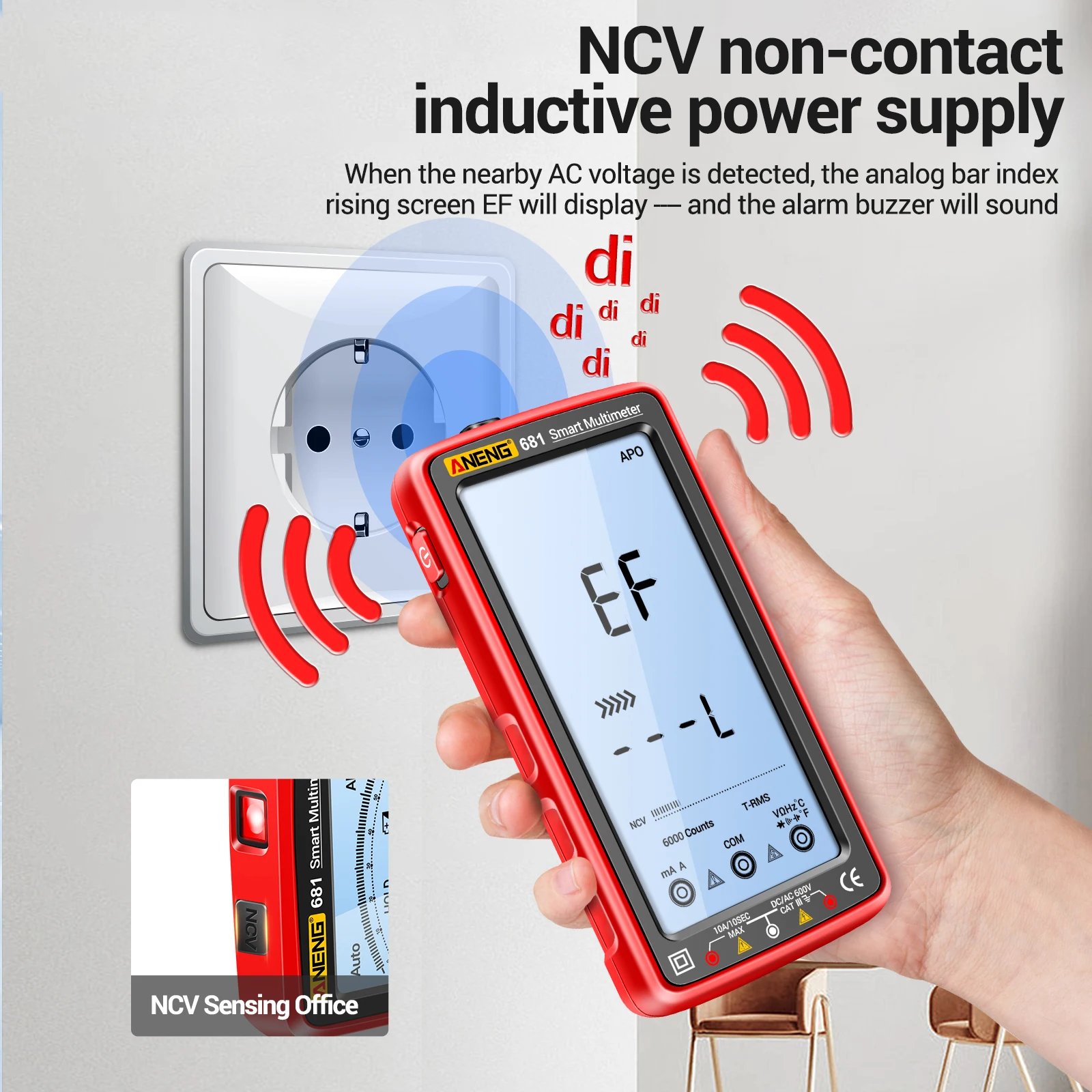 ANENG 681 682 683 6000 īƮ  Ƽ, Ʈ ȭ    , NCV ׽, 5 ġ LCD Ʈ 