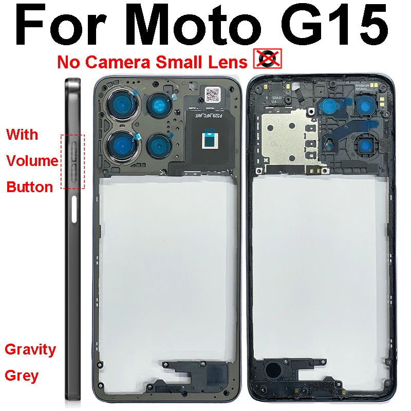 Motorola MOTO G15 G15 전원 중간 프레임 커버 베젤 교체 수리 부품 용 중간 프레임 커버