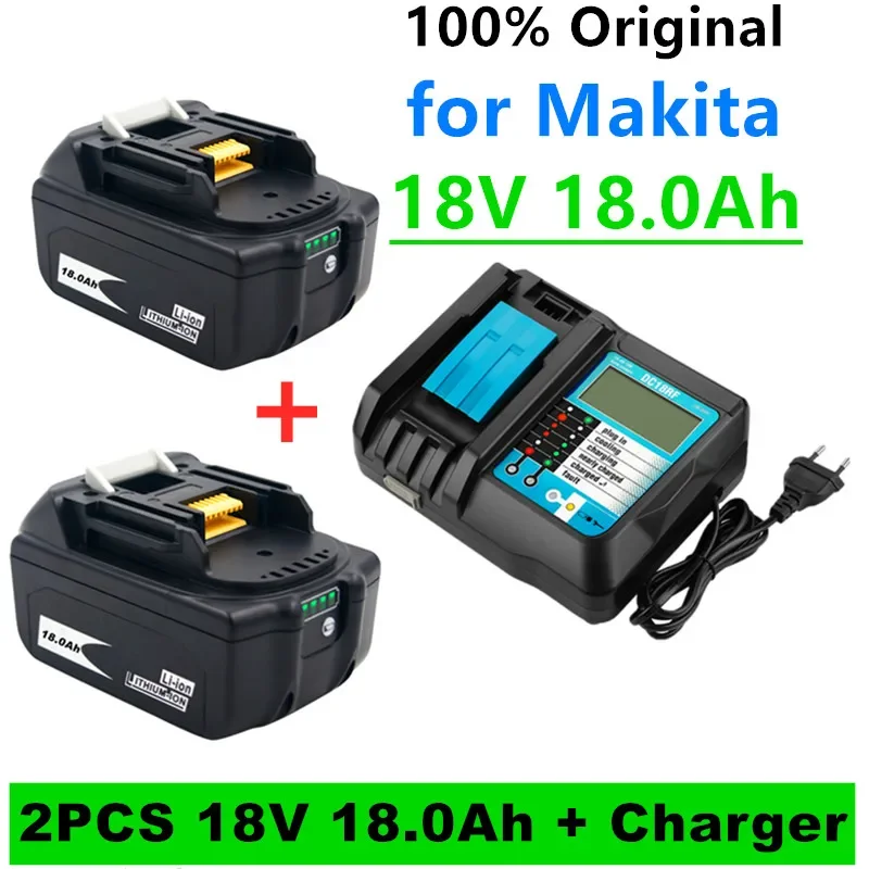 BL18650 bateria ferramenta 18 V 18000mAh l&iacute;tio-&iacute;on adequado para BL1840 BL1850 BL1830 BL1860B LXT 400 + carregador