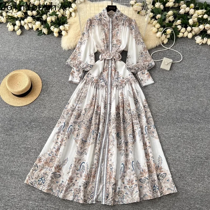 chinese dress ladies Hollow Out Knitted Long Dress main image 0