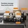 Multifunctional Dish Rack for Kitchen Counter Large Dish Drainer with Drainboard Storage Rack Kitchen Dish Drying Rack 4