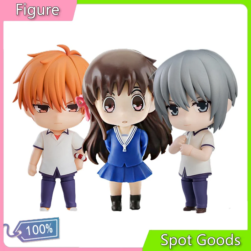 3 Pçs/1 Conjunto Novo Anime Figure Fruits Basket Doll Sohma Kyo Yuki Honda Tohru Q Version