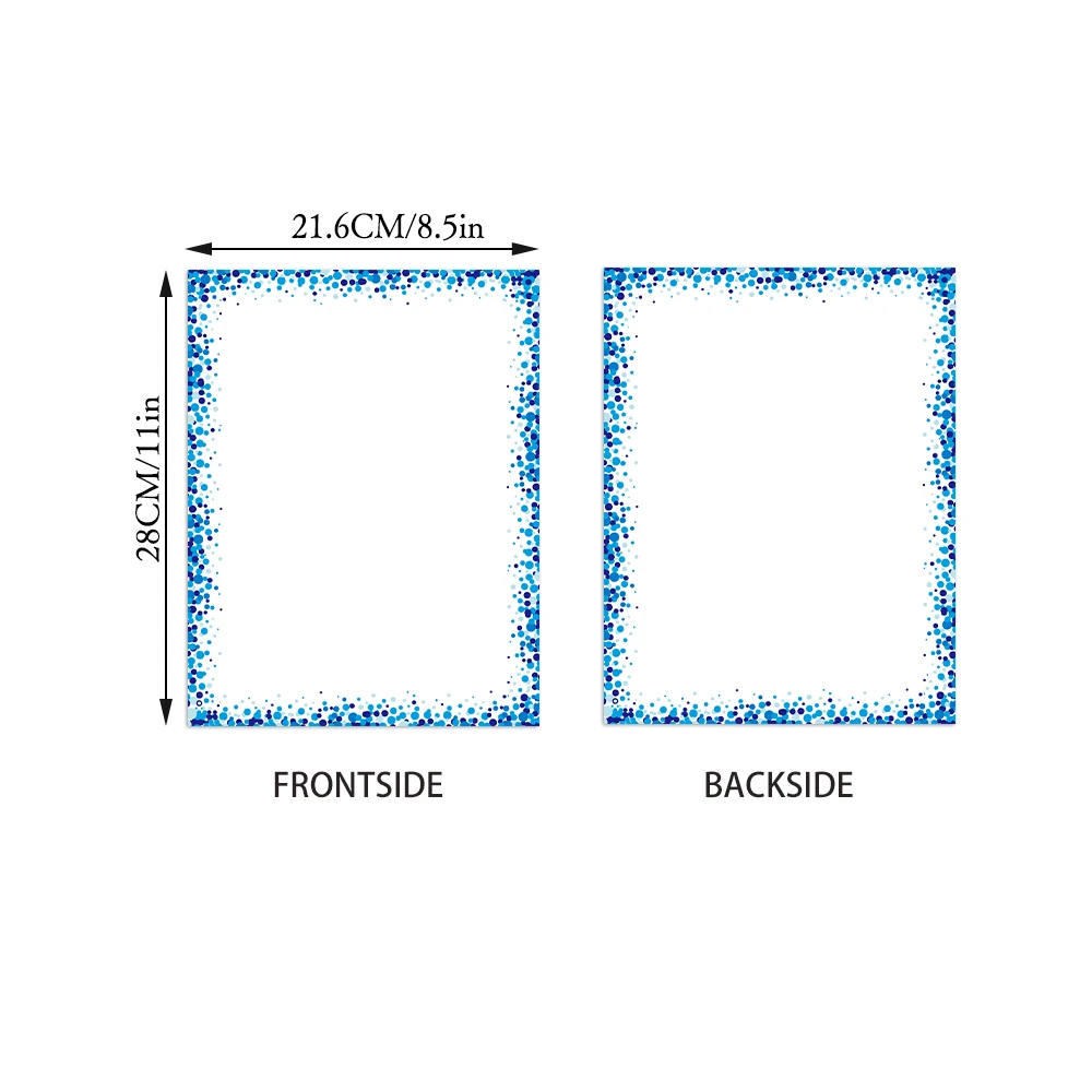 Stationery Printing Double Sided Paper 40 Sheets Writing Letterhead 100gsm For School Printers Household Products 8.5X11in