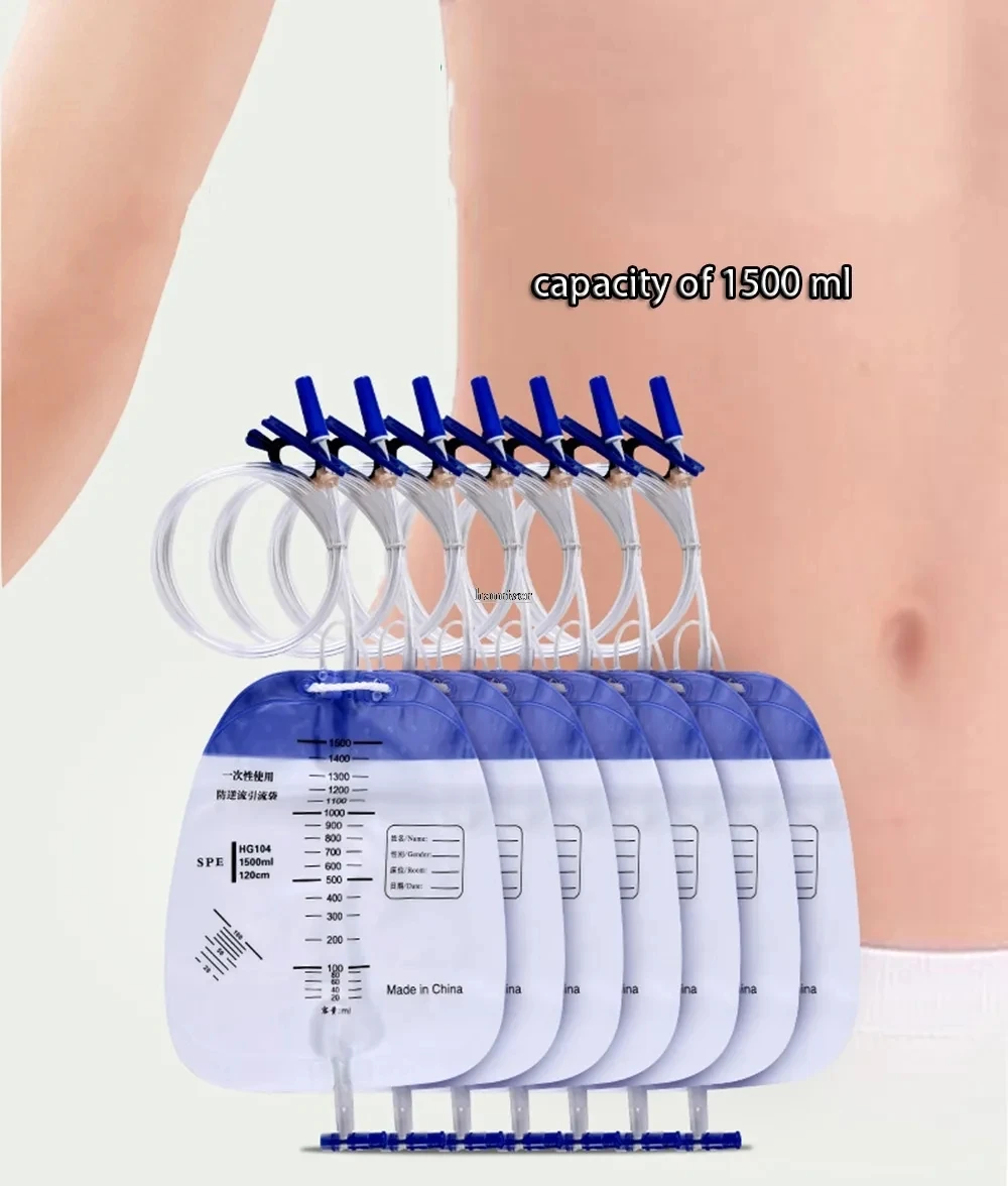 Disposable drainage bag urine collection bag urine anti-reflux bile catheter for elderly men and women 1500ml