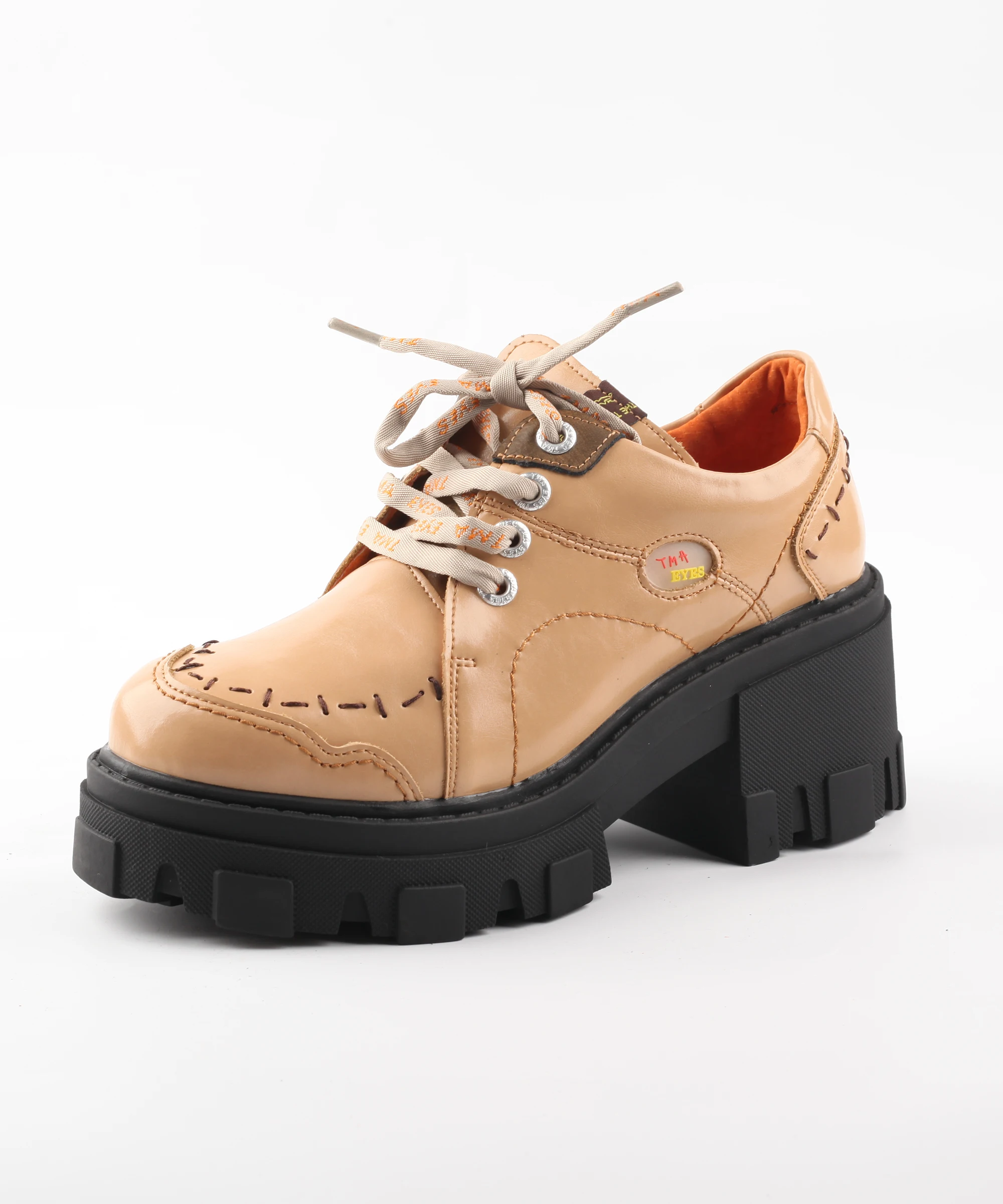 

TMA EYESSolid Leather Shoes for Women, Light Sole, High Heels, Versatile, Height Increasing, Brand