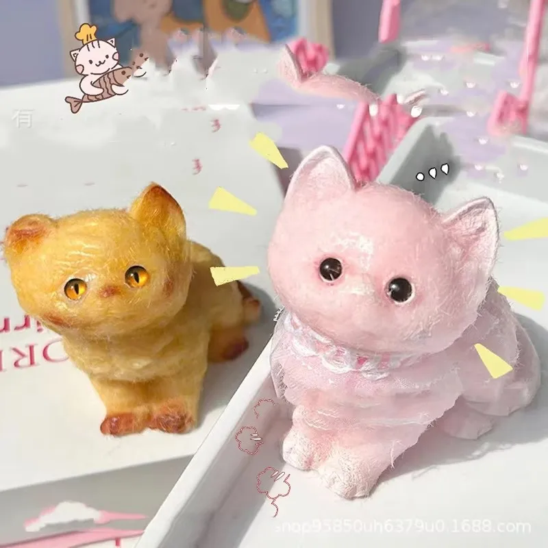 Cartoon Kawaii Soft Animal Plush Bunny Cat Slow Rebound Fingertip Fidgety Toy Girl Squishy Birthday Gift Persian Cat Kids Pet 4