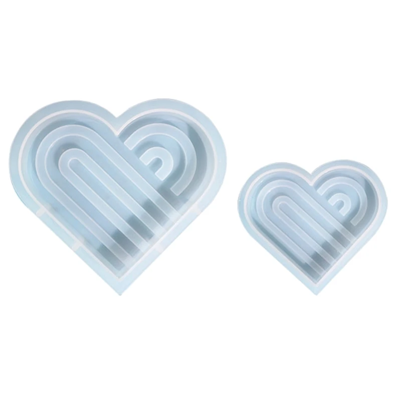 

Three-dimensional Striped Love Silicone Mold Diy Aromath Gypsum Mold