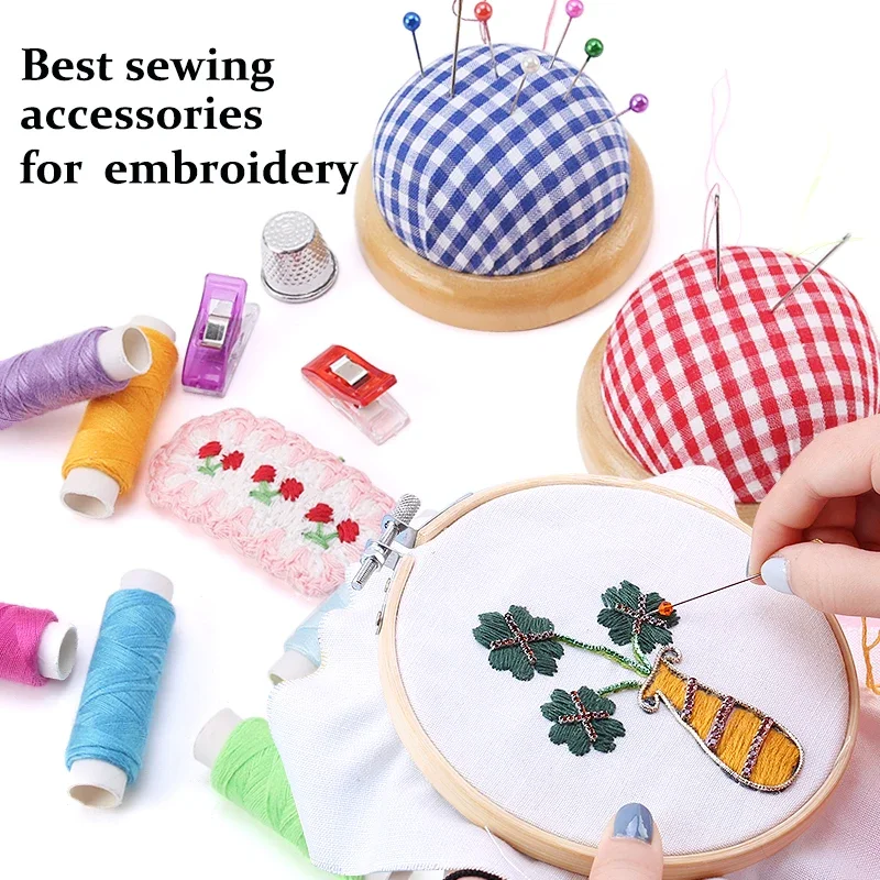 1Pcs 바느질 액세서리 DIY 공예 바늘 핀 쿠션 홀더 스티치 마커 바느질 핀 쿠션 홈 바느질 도구 공 모양