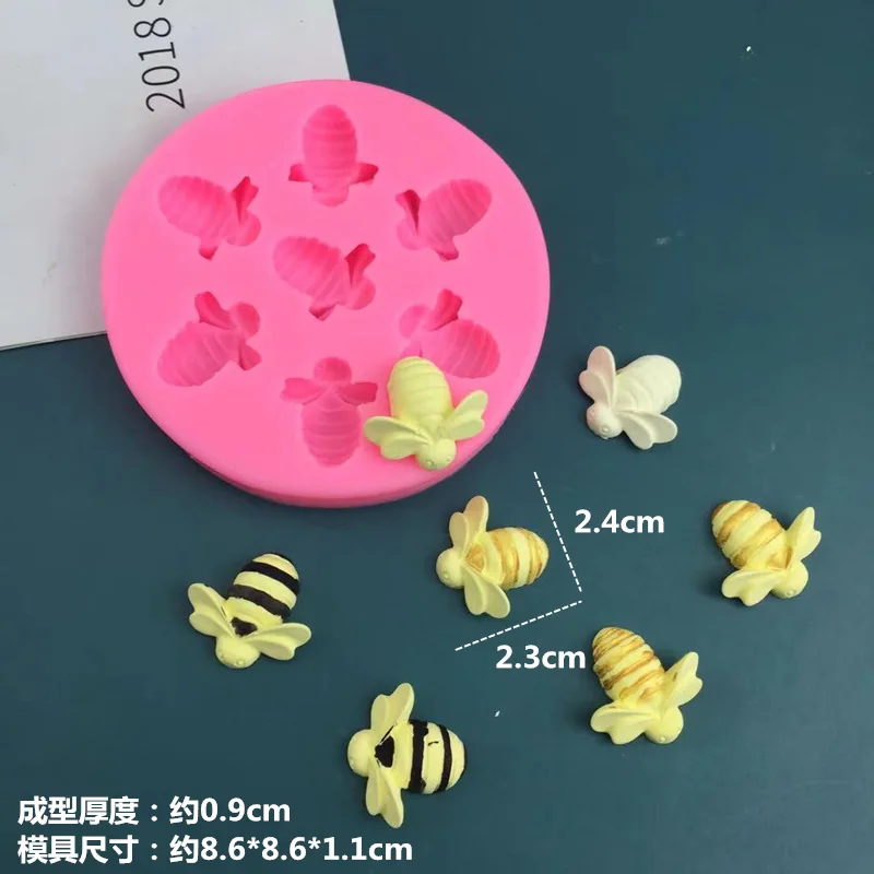 DIY 베이킹 도구 꿀벌 벌집 실리콘 몰드 초콜릿 캔디 케이크 장식 도구 점토 석고 베이킹 몰드 장식 도구