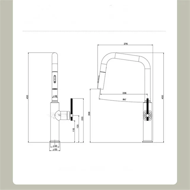 Brushed Rose Gold ดึงก๊อกน้ําห้องครัวแปรงทองก๊อกน้ําอ่างล้างจานทองเหลืองอ่างล้างจาน Tap หมุน Spout Mixer Tap ร้อนเย็นน้ํา Crane 2