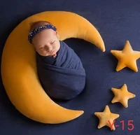 Newborn Photography Props Baby Posing Moon Stars Pillow Square Crescent Pillow Kit Infants Photo Shooting Fotografi Accessories 6