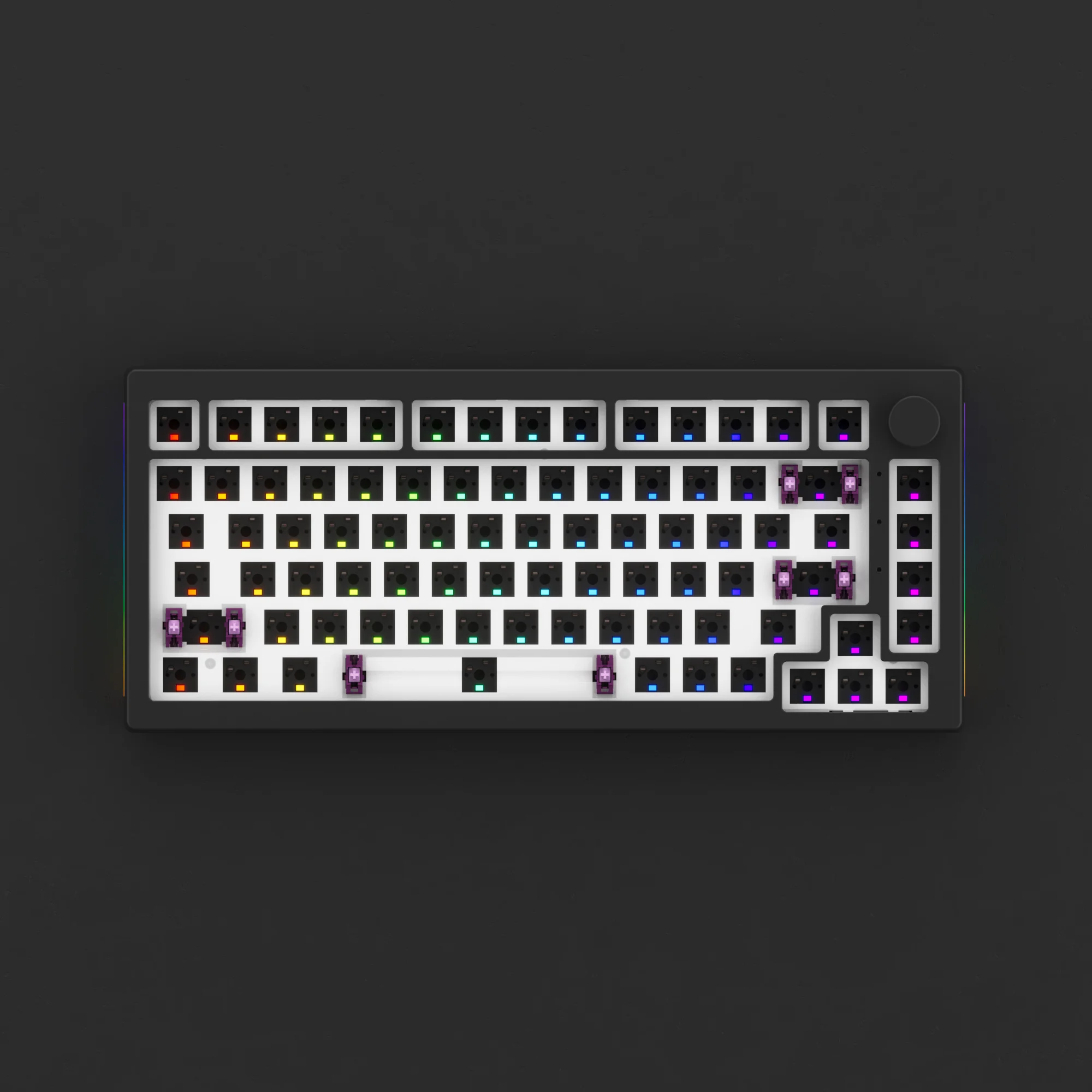 Akko 5075B VIA 키트 75% RGB 3/5 핀 핫 스왑 유선/2.4G/BT 5.0 손잡이 가스켓이 있는 무선 맞춤형 기계식 게임용 키보드 키트