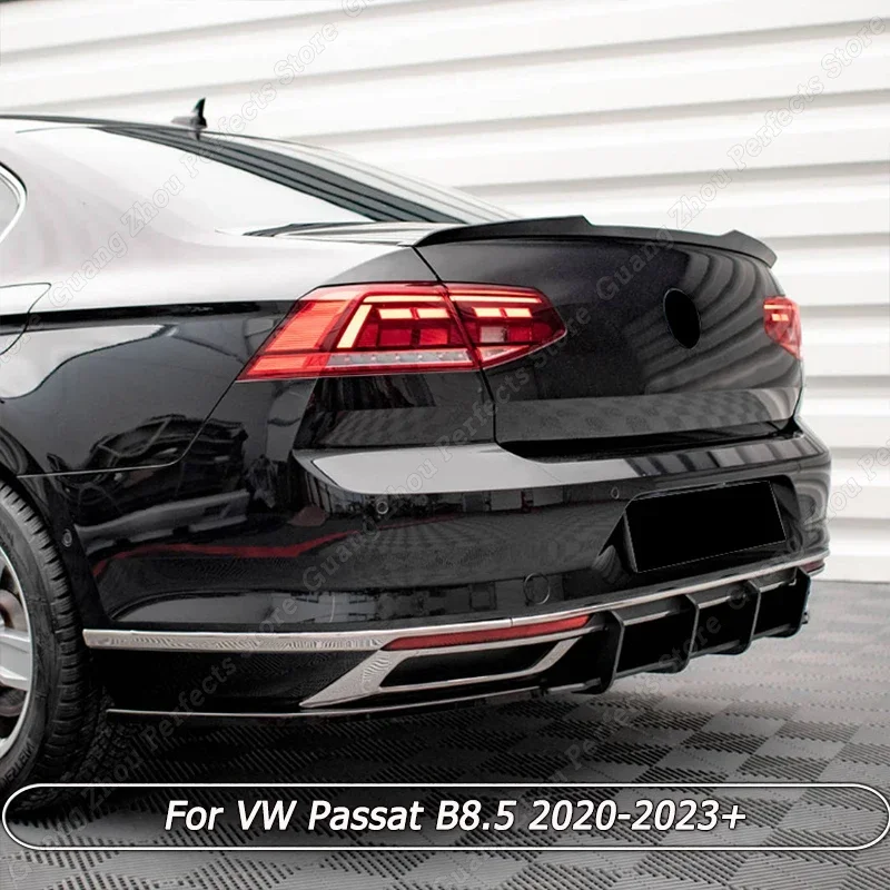 

Новый задний боковой спойлер для автомобиля, разветвители, комплект для тюнинга кузова VW Passat B8.5 2020-2023 + глянцевый черный ABS