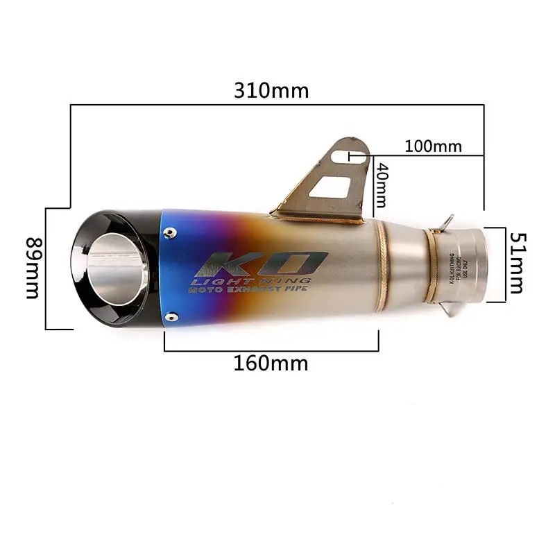 Motorcycles Exhaust System Muffler Header Mid Pipe Stainless Steel For Yamaha TRACER 900 900GT 15-20 Slip On Without DB Killer - Image 3