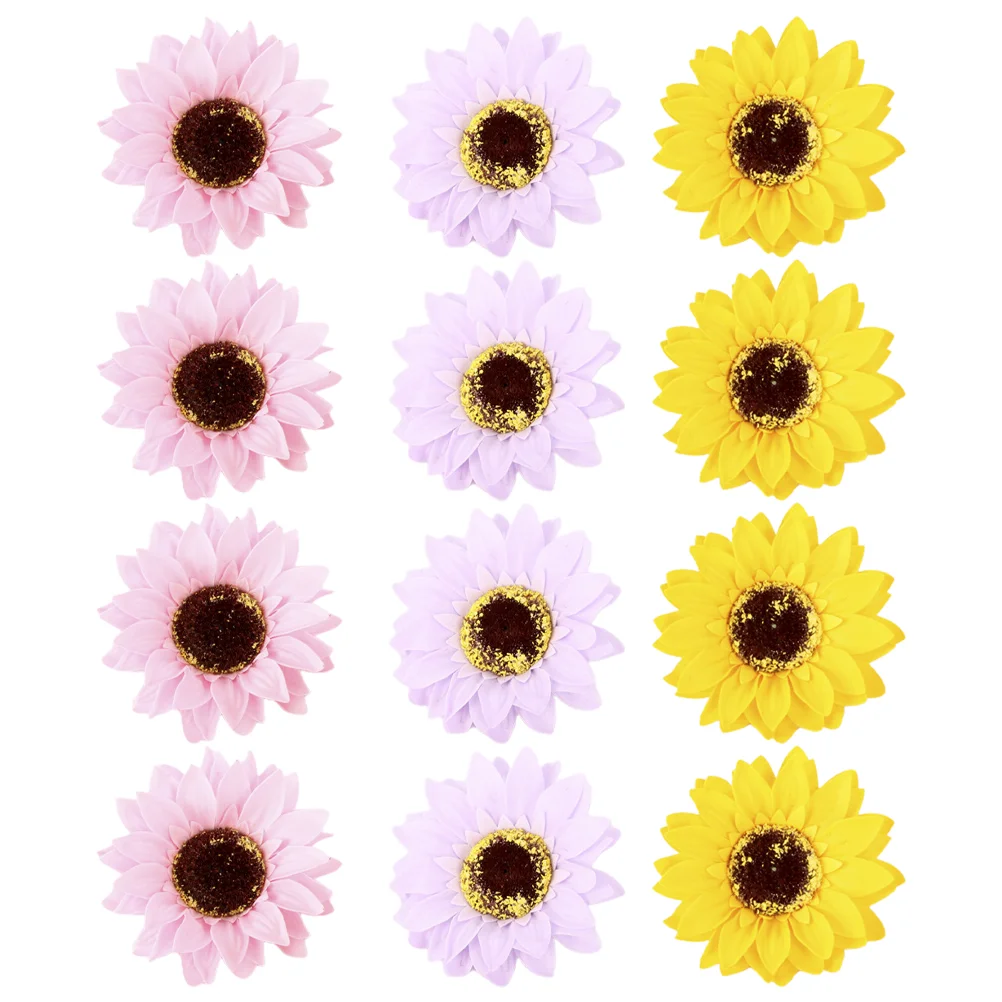 12pcs Soap Flower Gift Beautiful Soap Flower Sunflower Gift Box Flowers Scented Soaps Shower