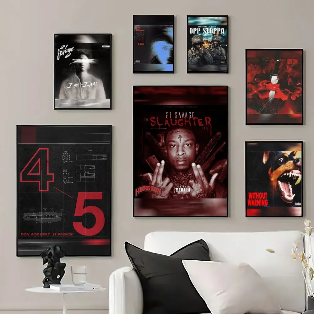 

rapper 21savage Poster Prints Wall Pictures Living Room Home Decoration