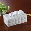 Faux Leather Tissue Box High Quality Elegant Durable Rectangle Paper Holder Tissue Dispenser Storage Box Car Home Decor 5