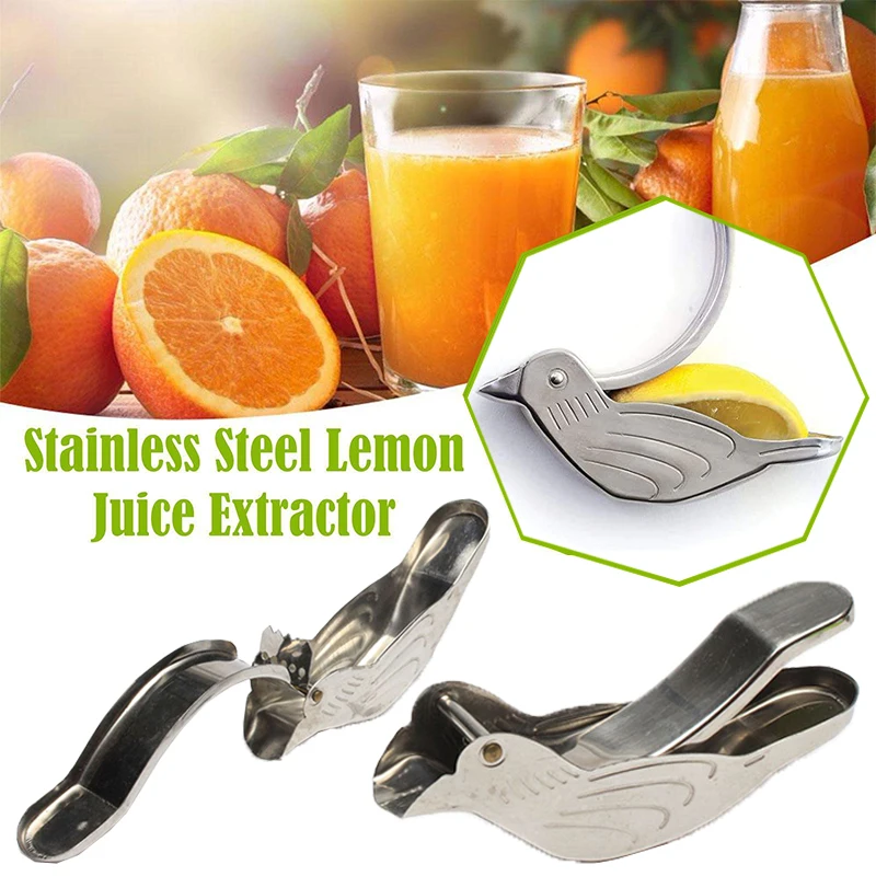 

Funny Juicer Bird Stainless Steel Portable Stainless Steel Lemon Squeezer Squeeze Fruit Clip Kitchen Accessories Juicer Gadget