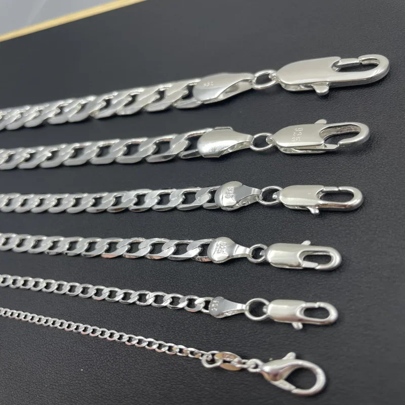 Men' 925 Sterling Silver Necklace 2 4