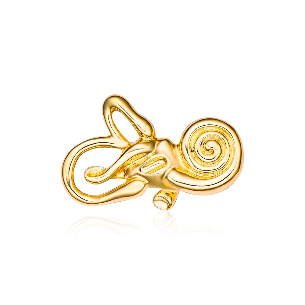 Hanreshe Medizinische Otologie Cochlea-Brosche, Anatomie, Revers, Rucksack, Abzeichen, Ohrnadeln, Medizinschmuck für Arzt, Krankenschwester – Detail 1