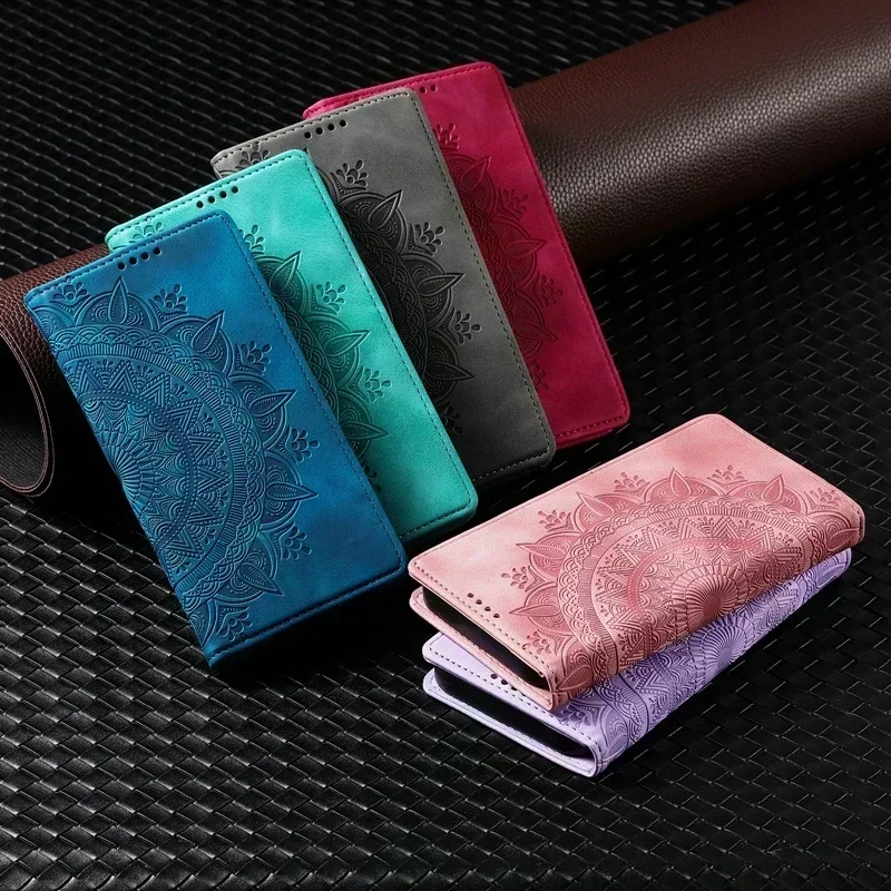Totem Flip Leather Case with Magnetic Closure and Card Slots
