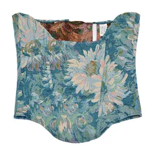  Women Print Sexy Corset Underbust Women Gothic Corset Elegant Designer French Vintage Sexy Style Party Club Ladies Cummerbunds 