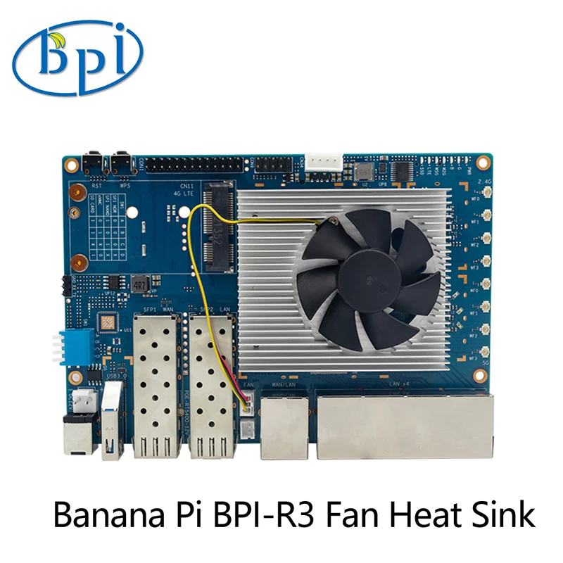 Banana pi r3 Caixa de Alumínio Proteger Shell de Metal Antena Dissipador de Calor Opcional Bpi-r3 - Imagem 2