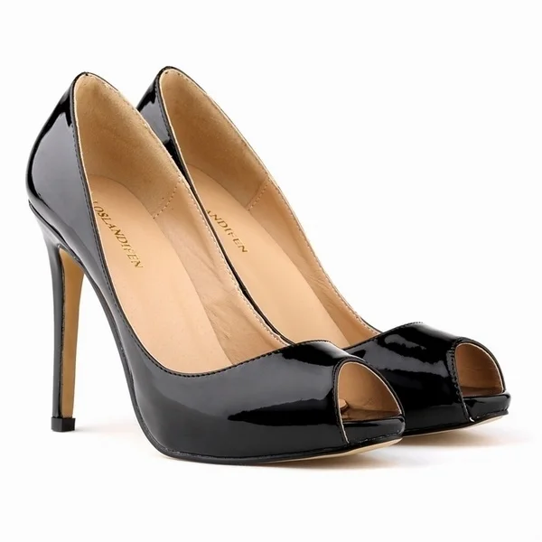 Women Pumps Platform Stilettos Summer 11cm Sexy Open Toe High Heels Sandals Elegant Peep Toes Pumps Wedding Shoes Large Size 43 5