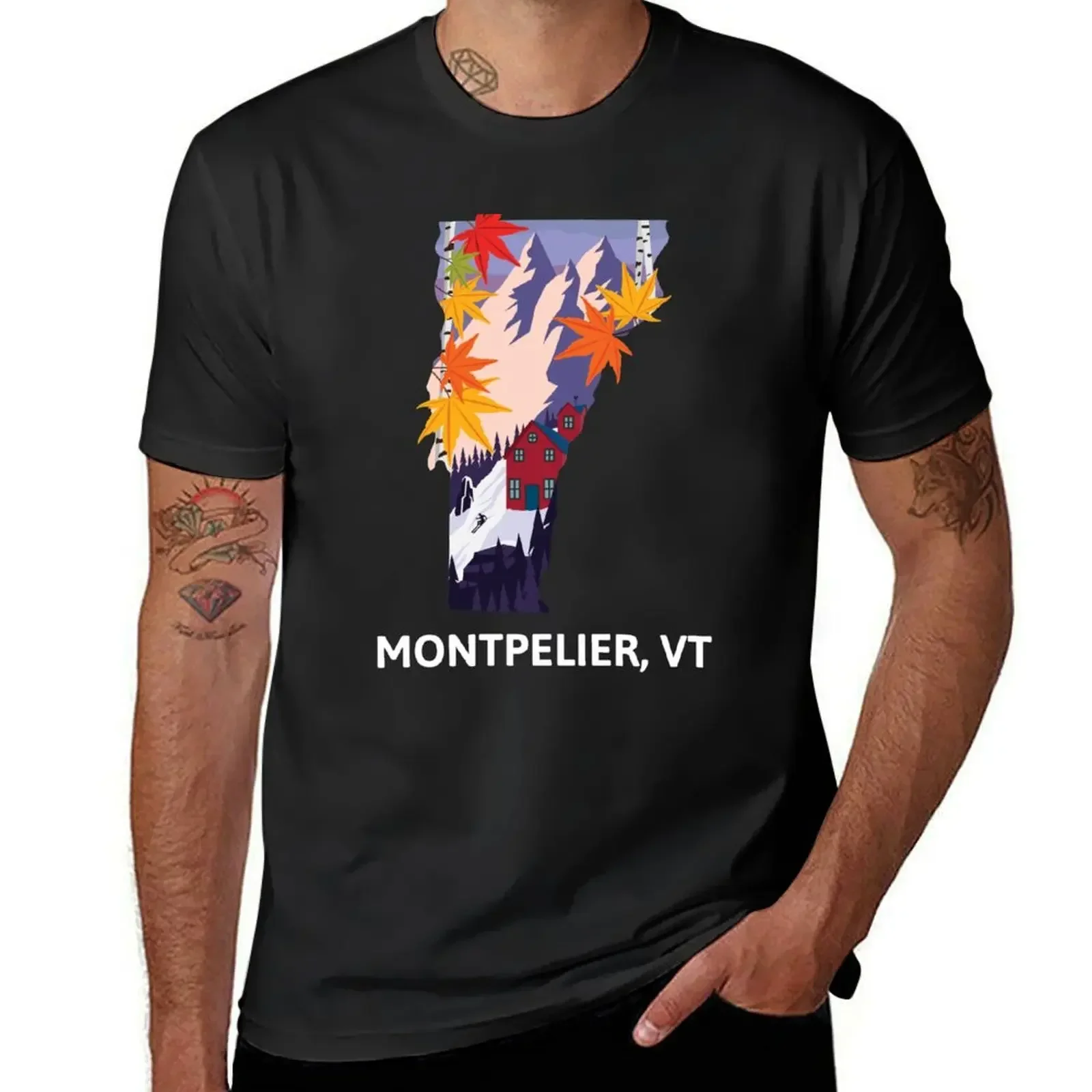 

Montpelier, VT T-shirt blacks oversized big and tall t shirts for men