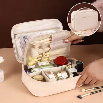 Nuova borsa da toilette da viaggio Custodia per trucco Organizer per borsa da donna Borse da toilette Kit da toilette da donna Custodia con cerniera in rete HZB03 1