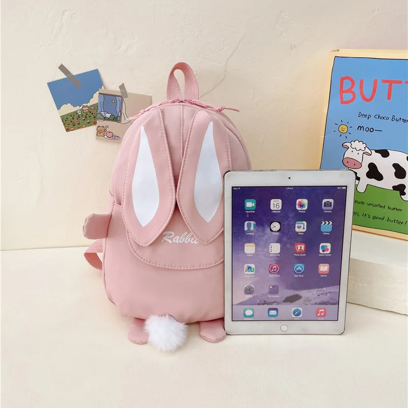 Cute rabbit schoolbag girls kids school backpack bunny bookbag primary school boys satchel children animal pattern toys bags