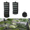 Layers Drying Net for Herbs Hanging Basket For Flowers Buds Plants Herb Drying Net with Zipper Dryer Mesh Bag Folding Dry Rack 5