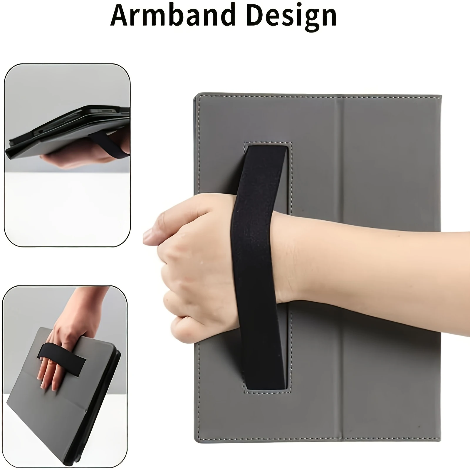 Enhanced Protective Tablet Case with Hand Strap, 10.92 Inch, Black