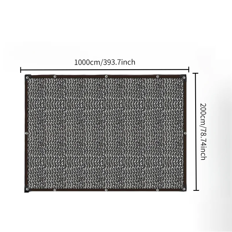 12PIN Sunshade Net Shading 70~80% Plant Greenhouse Cover Mesh Fence Privacy Screen Garden Sun Shed Outdoor Anti-UV