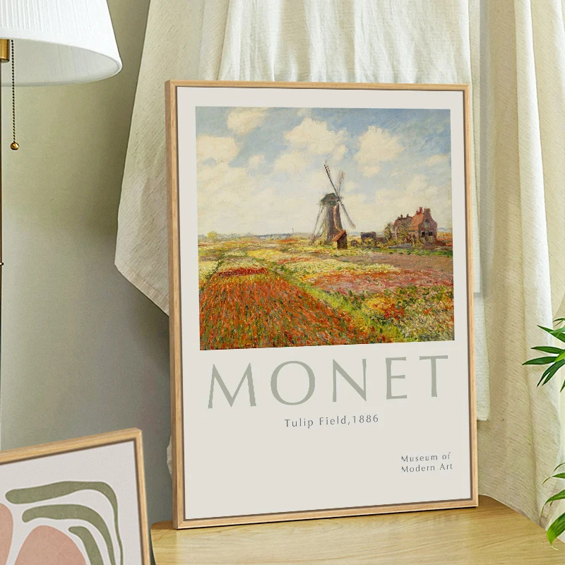 

Modern Abstract Monet Landscape Wall Art Famous Canvas Painting Nordic Poster Print Wall Picture for Living Room Home Decorative
