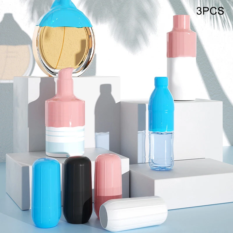 

3pcs Silicone Elastic Travel Leak Proof Case Luggage Travel Container Leak Proof Case Reusable Travel Cosmetics Accessories