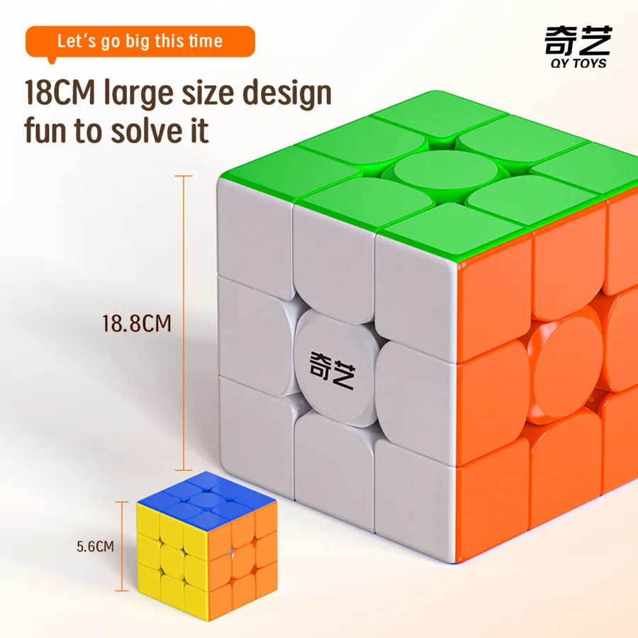 Magic Cube Puzzle QiYi Warrior Plus 18.8 cm 3x3x3 Cube Professional Educational Toy