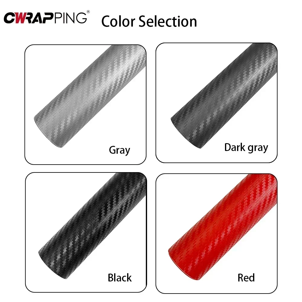 127cm 3D Carbon Fiber Vinyl Wrap Car Exterior Protection Motorcycle Waterproof Vinyl Auto Styling Film for Cars Accessories