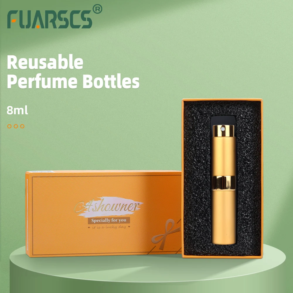 For Gift Rotating Perfume Bottle 8ml Advanced Portable Gift Box Retractable Nozzle Glass Mini Spray Bottle High Appearance Value ultra heavy 1000kg floor spring glass door large copper door large iron door 360 degree rotating heavy decorative door