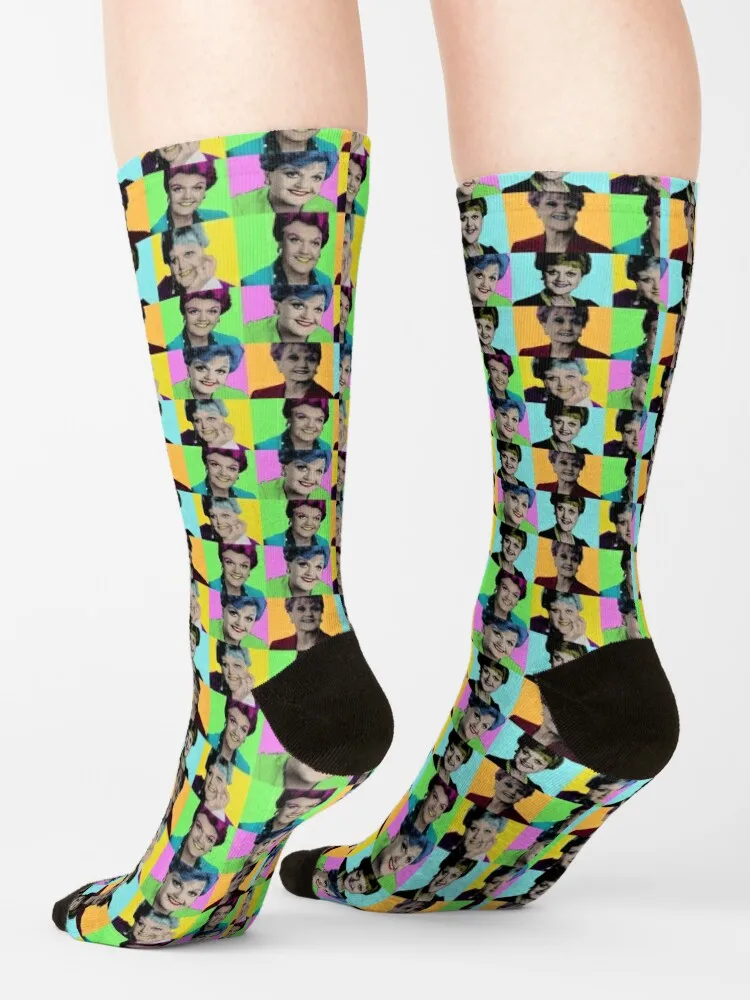 Jessica Fletcher (Pop Art) MURDER, SHE WROTE Socks compression socks men Rugby basketball Sock man