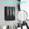400ML Soap Dispenser Wall Mounted 3 Chamber Shower Soap Dispenser Adhesive Shampoo Conditioner Dispenser Bathroom Accessories 2