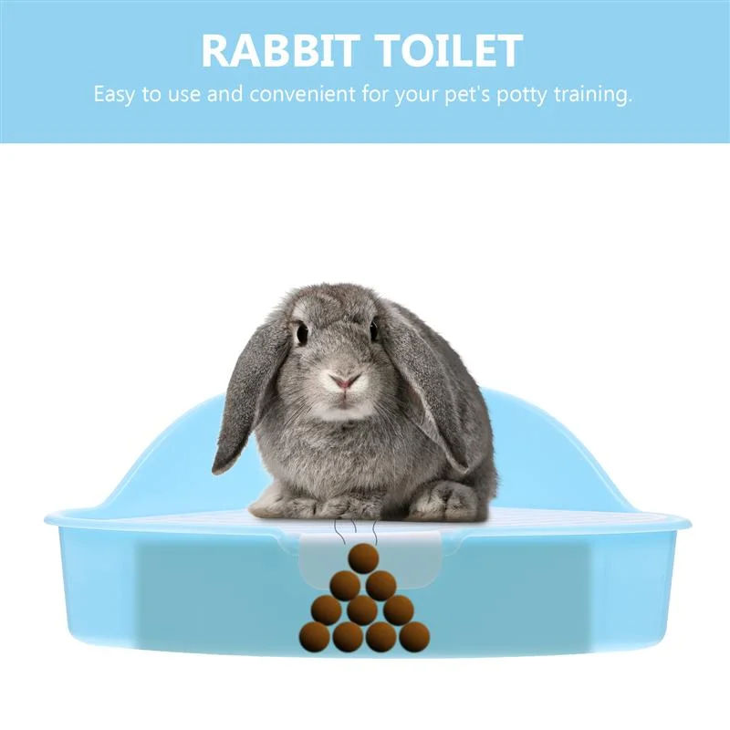 Medium Rabbit Litter Box Bunnies Corner Toilet Box for Ferret