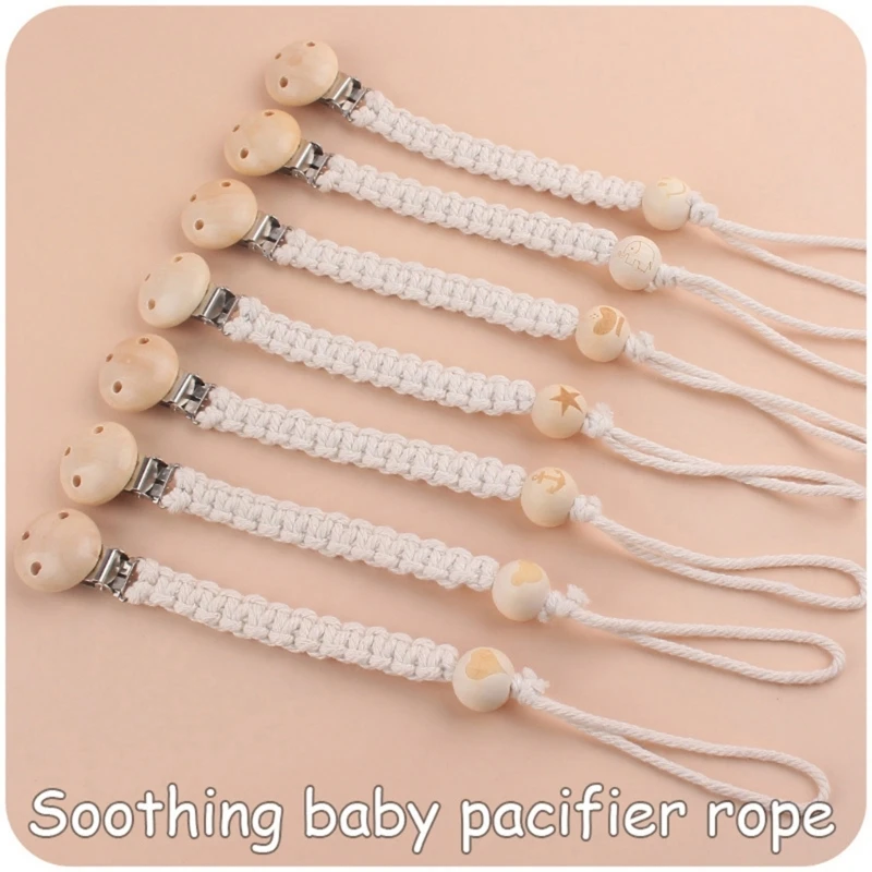 

Pacifier Chain for Baby Knitting Pacifier Rope Teether Clip Chew Toy Organizer Strap Nipple Chain Newborns Teething Gift