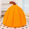 Pumpkin Cat Bed Warm Sleeping Bed with Removable Cushion Semi-Enclosed Cat House Tent Cute Soft Cave For Cats Small Dogs 1